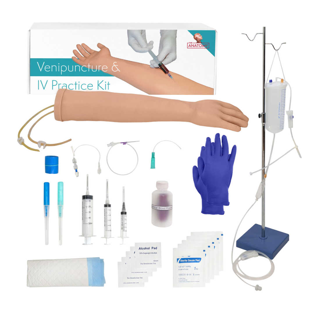 IV Practice Kit – Phlebotomy Venipuncture Training Arm For Nursing Students