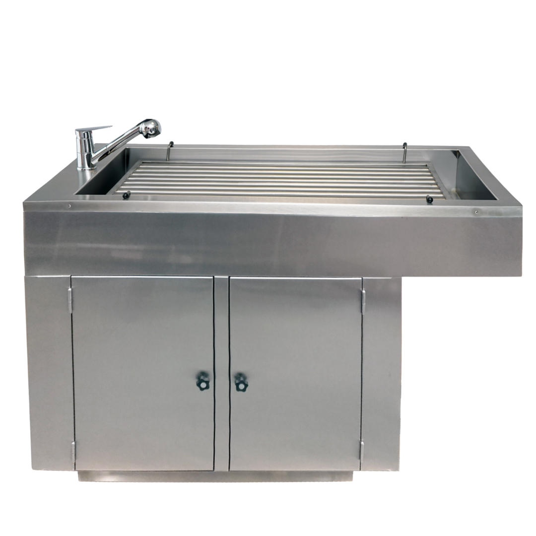 Bar Tray Preparation Table with 2 Doors and Cladding